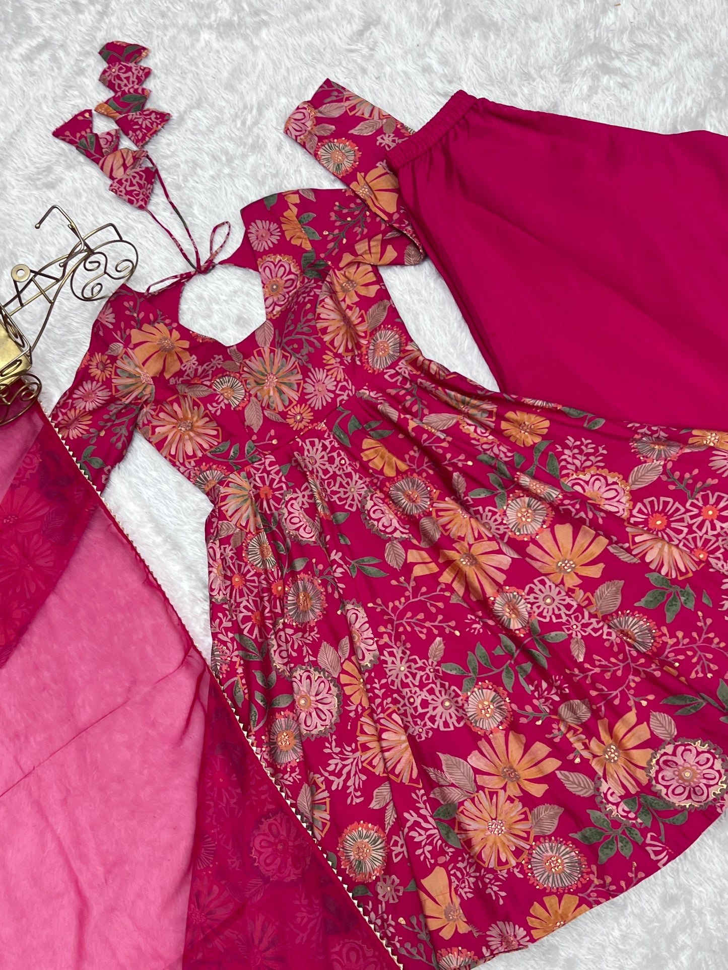 Pure Romansilk Chanderi Kediya Kurta Set