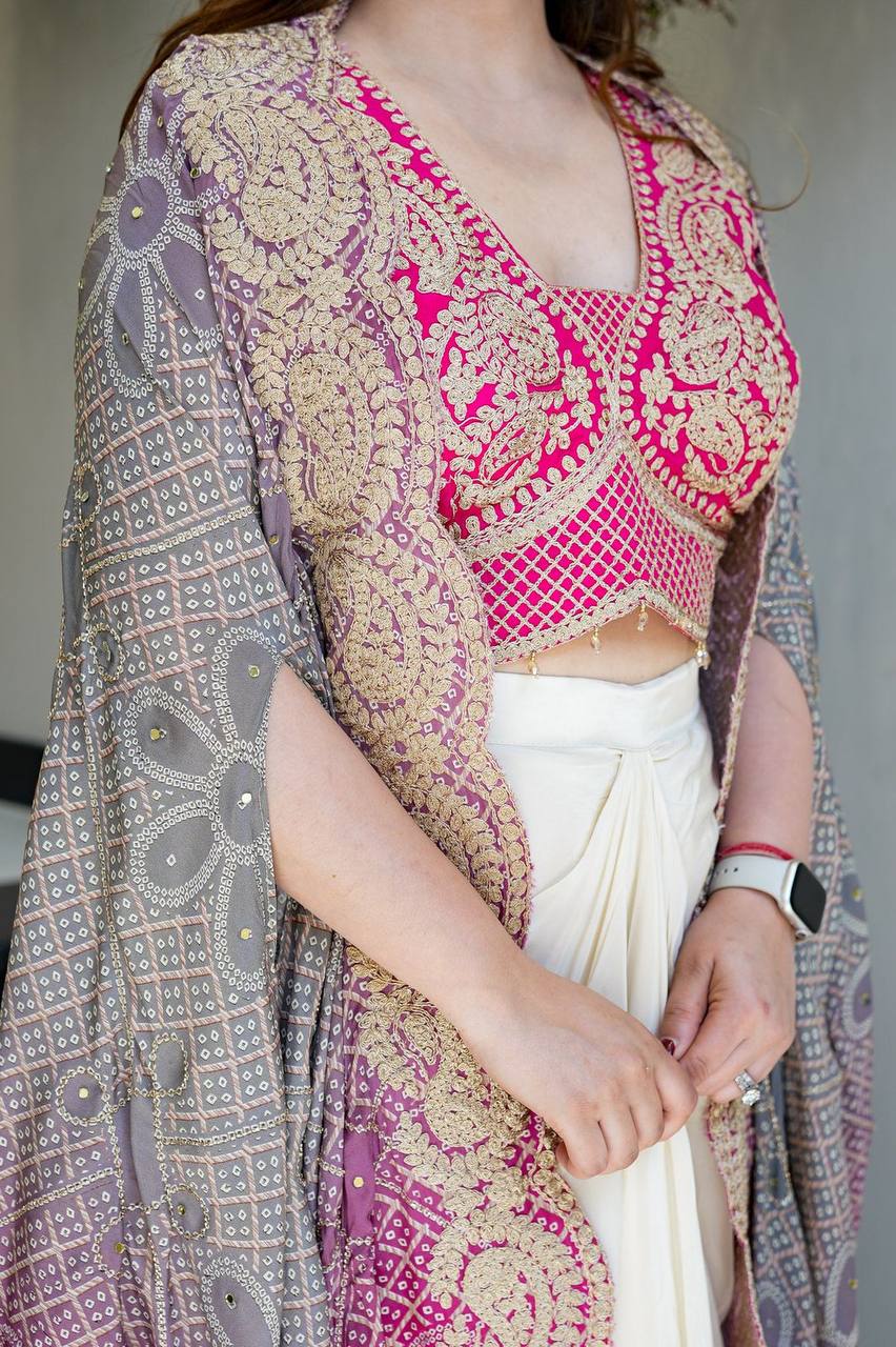 EXCLUSIVE THREE PIECE WESTERN OUTFIT FOR DESIGNER LOOK