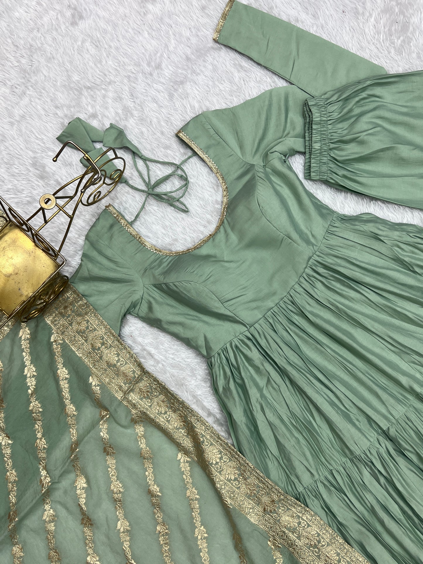 Premium Chanderi Anarkali Set