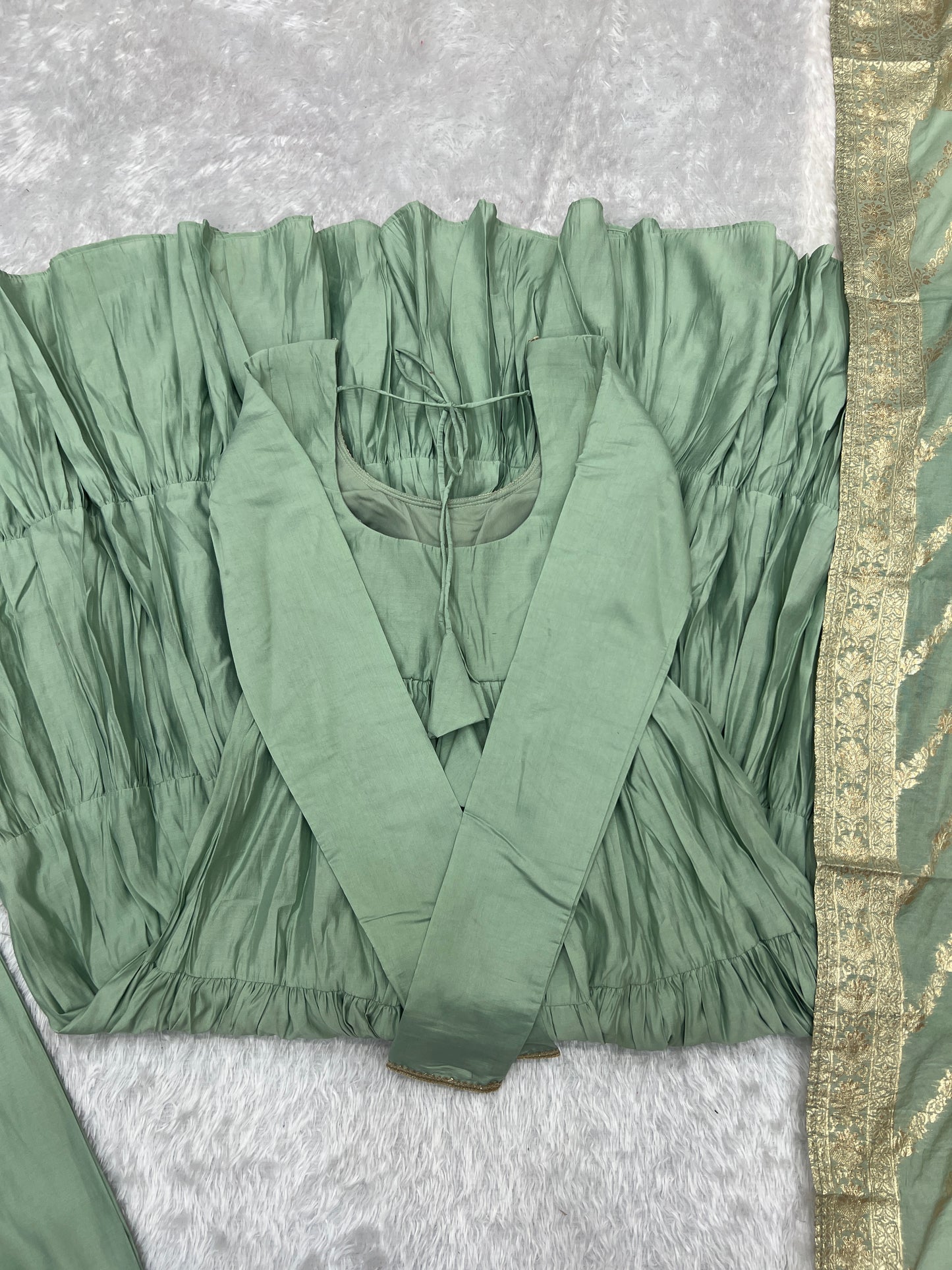 Premium Chanderi Anarkali Set