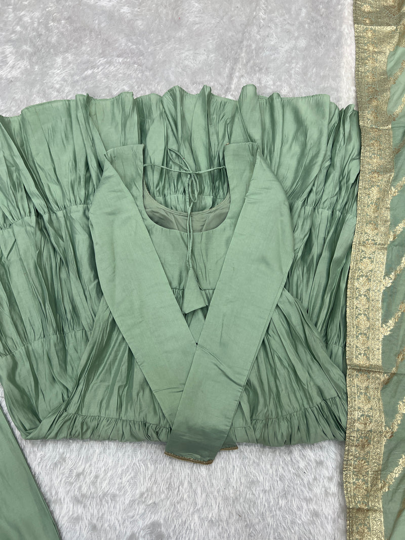 Premium Chanderi Anarkali Set