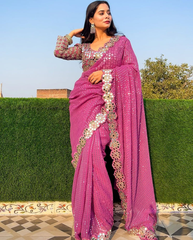 Beautiful Sequins Sarees