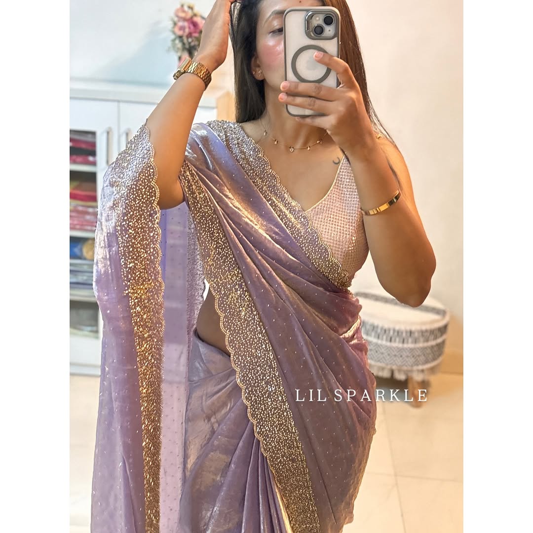 Trending Designer Diamond Work Saree Collection