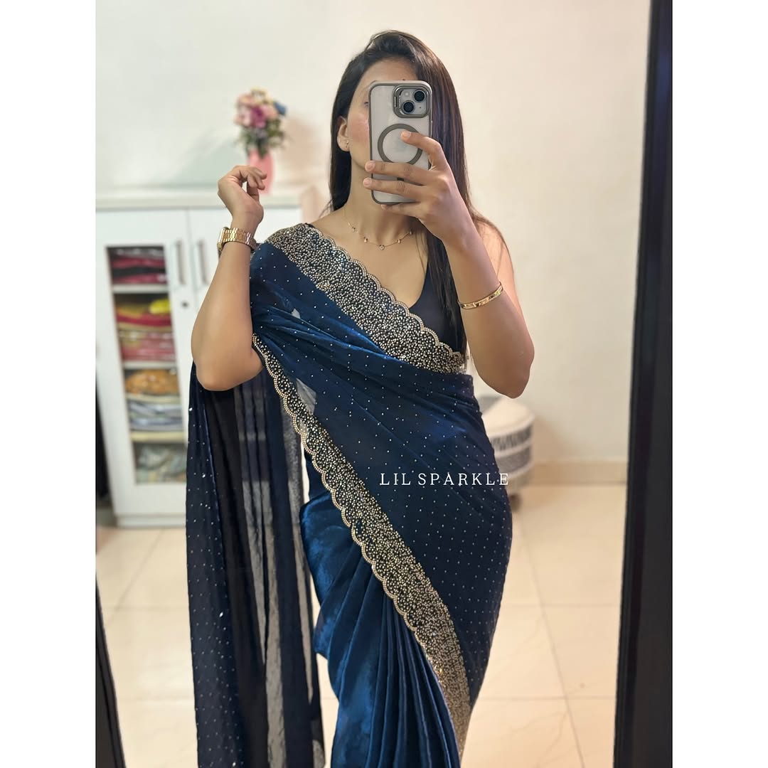 Trending Designer Diamond Work Saree Collection