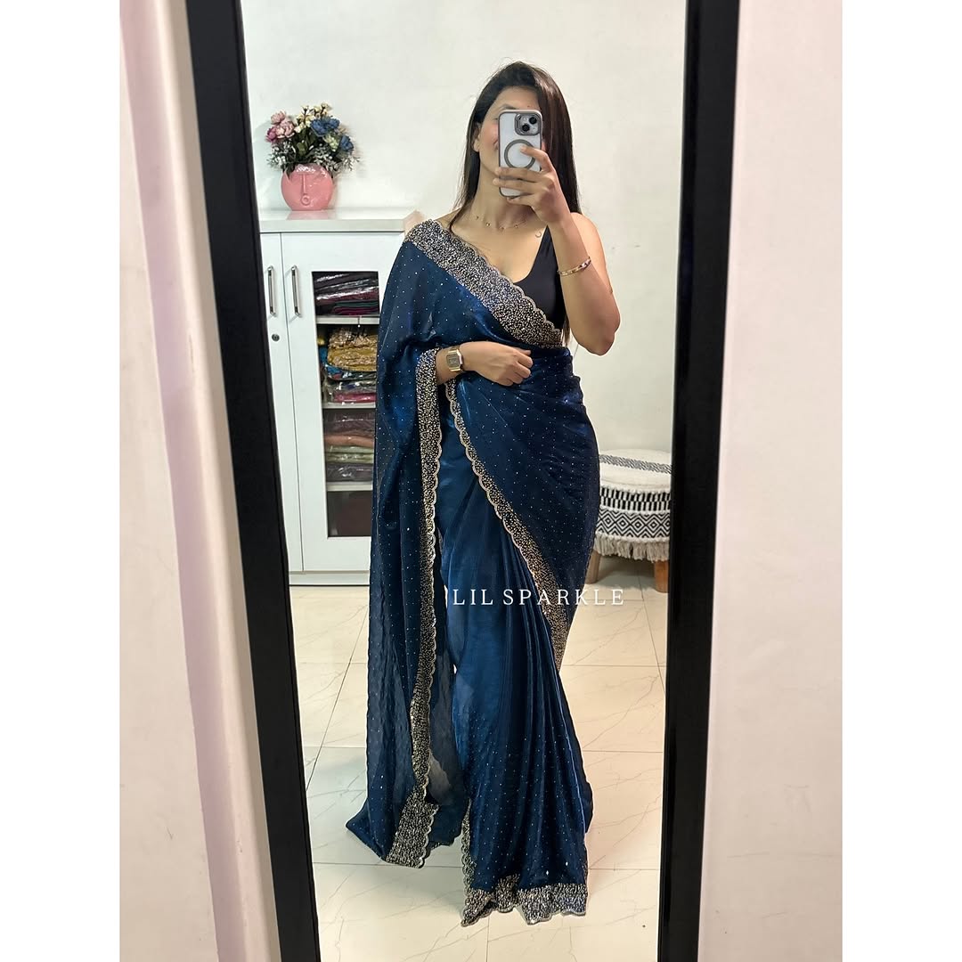 Trending Designer Diamond Work Saree Collection