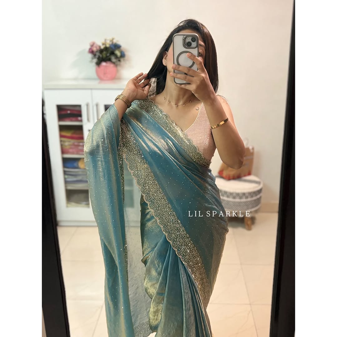 Trending Designer Diamond Work Saree Collection