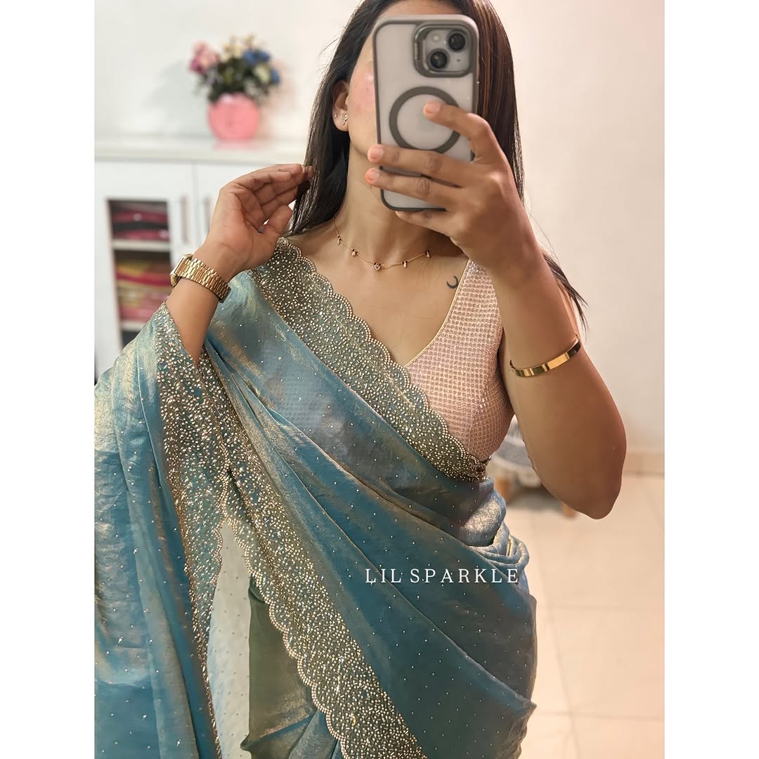 Trending Designer Diamond Work Saree Collection