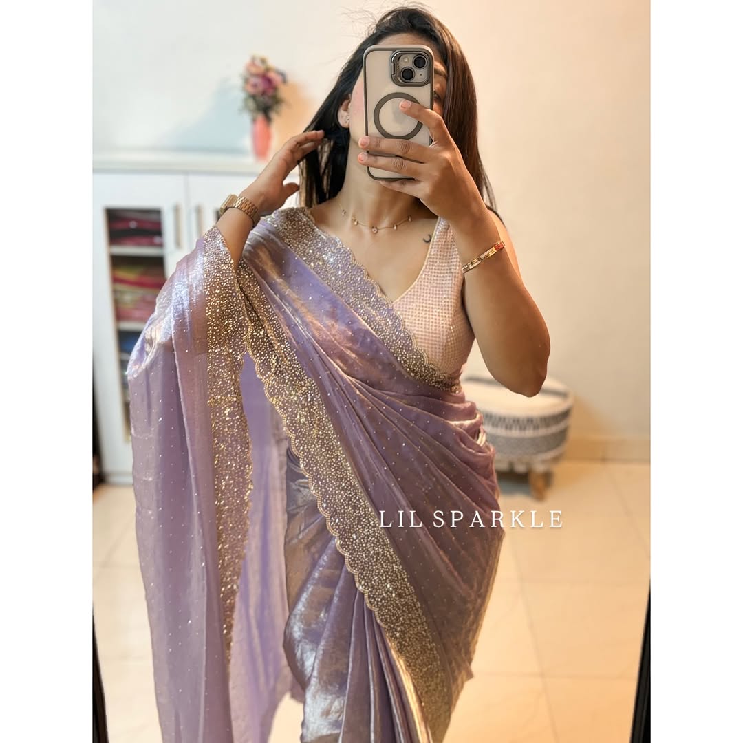 Trending Designer Diamond Work Saree Collection
