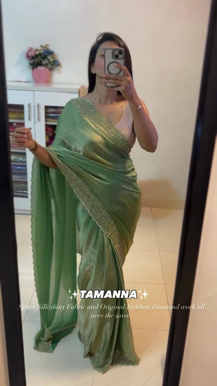 Trending Designer Diamond Work Saree Collection