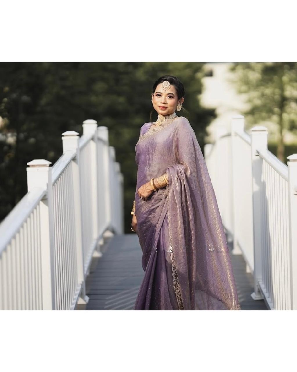 Trending Designer Diamond Work Saree Collection