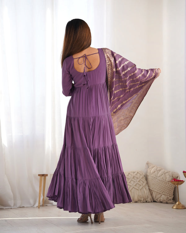 Premium Chanderi Anarkali Set