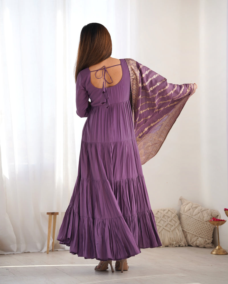 Premium Chanderi Anarkali Set
