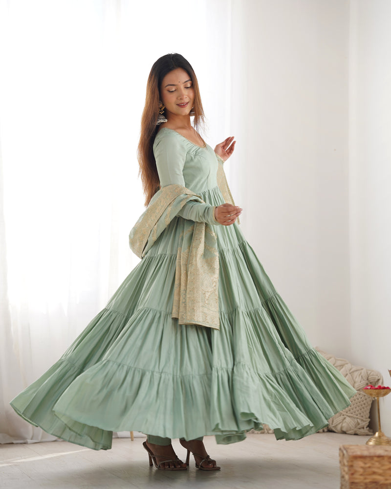 Premium Chanderi Anarkali Set