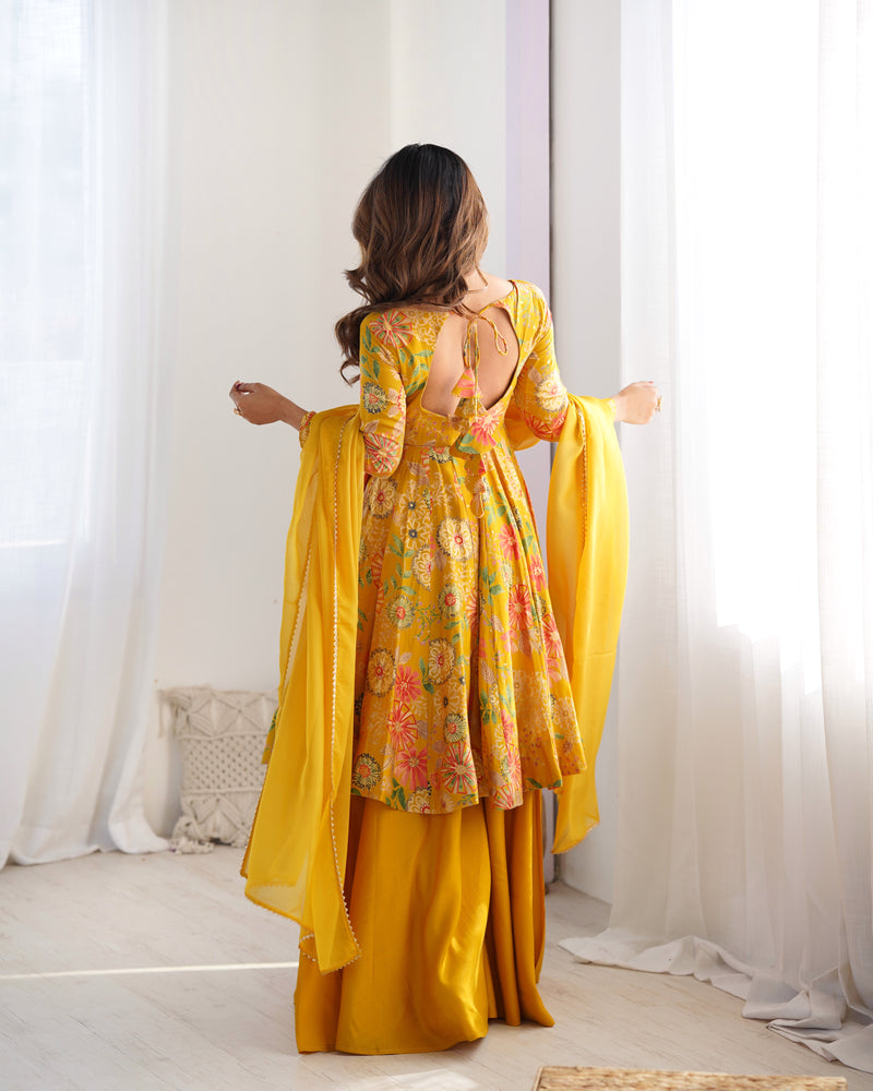 Pure Romansilk Chanderi Kediya Kurta Set