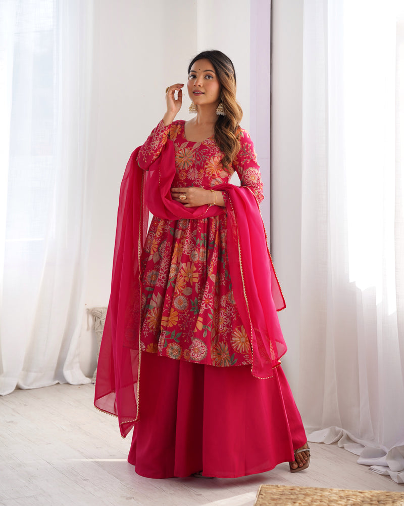 Pure Romansilk Chanderi Kediya Kurta Set