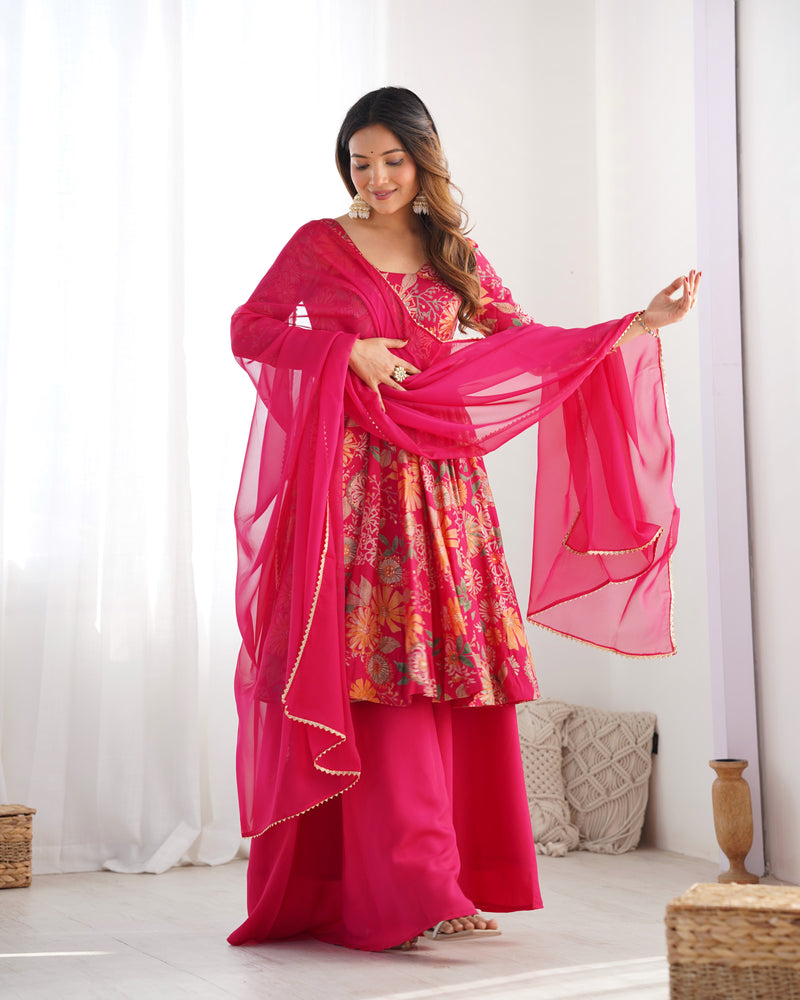 Pure Romansilk Chanderi Kediya Kurta Set