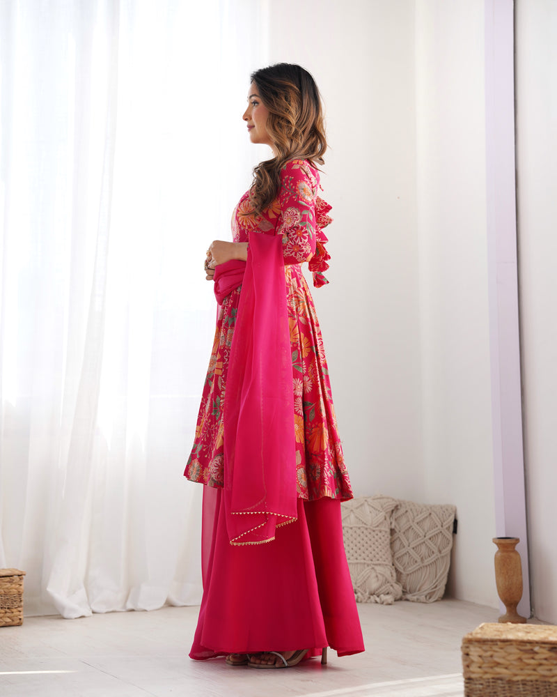 Pure Romansilk Chanderi Kediya Kurta Set
