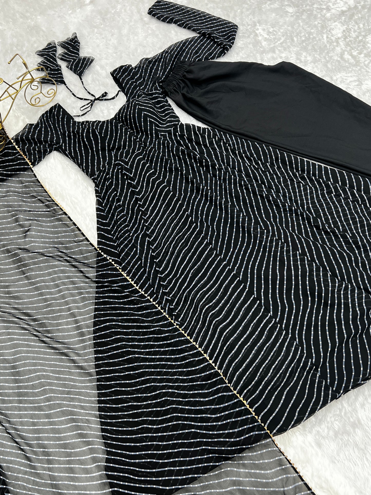 Summer Wedding Special Laheriya Print Fox Georgette Anarkali Set