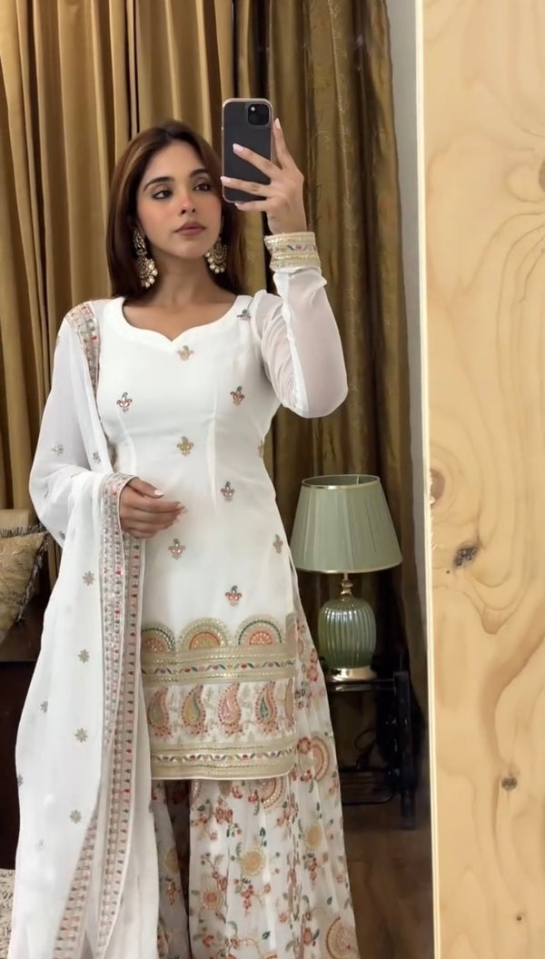 Fully stitched Sharara
