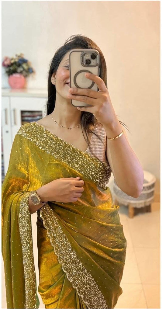 Trending Designer Diamond Work Saree Collection