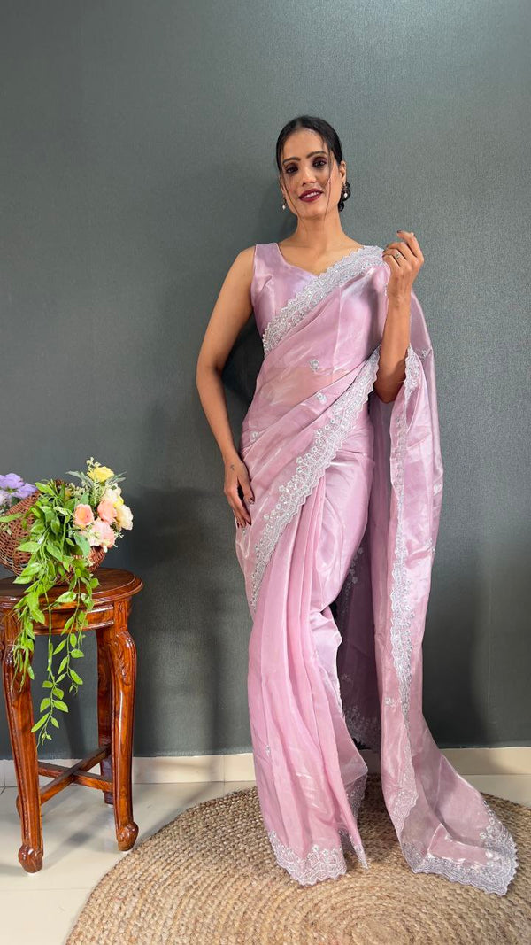 Ready to wear Designer Premium Jimmy Choo Silk saree