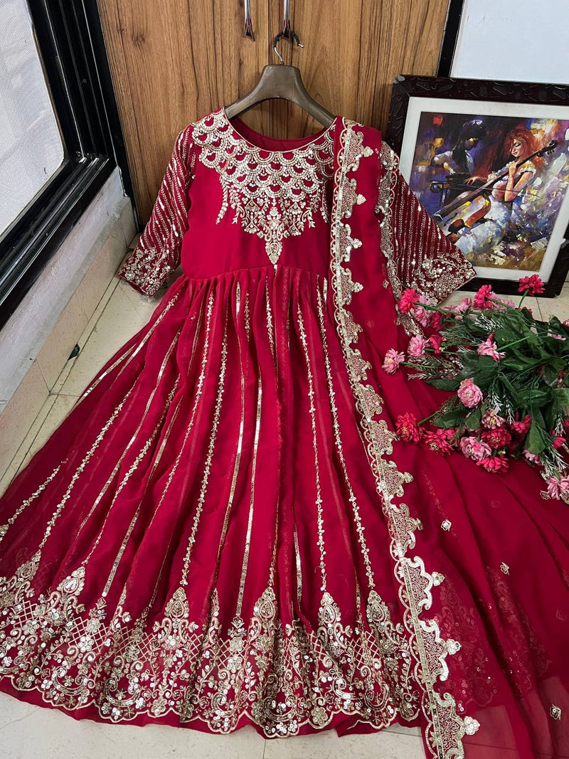 Designer Embroidered Anarkali Gown