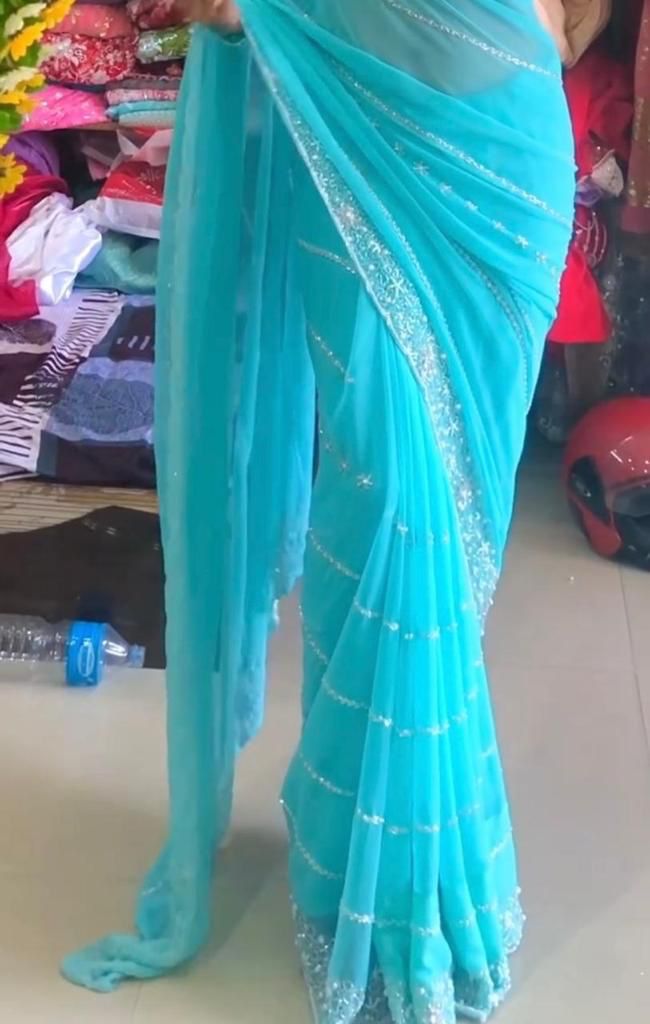 Sequin Work Saree Designer Sequin Saree