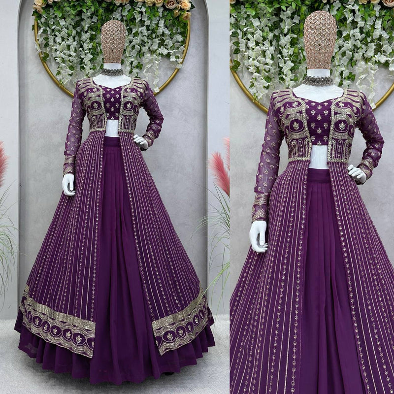 Elegant Faux Georgette Lehenga Choli Set