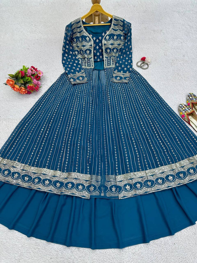 Elegant Faux Georgette Lehenga Choli Set