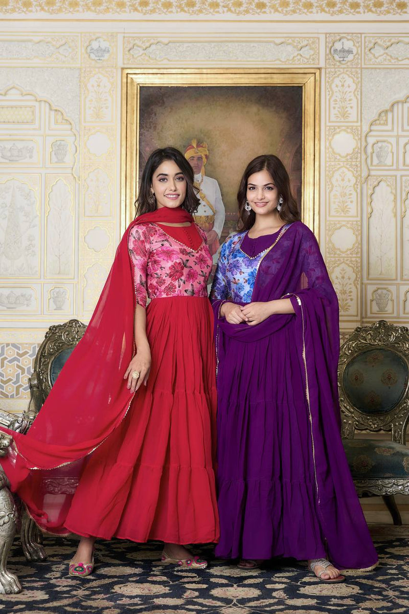 Festival Gown & Dupatta Set for Women