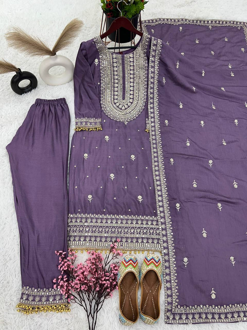 Elegant Designer Collection in Heavy Chinnon Silk and Embroidery Sequence Work