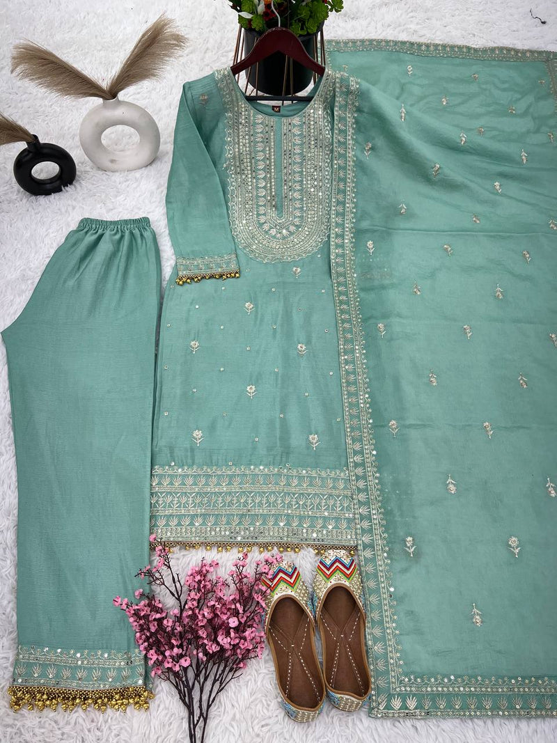 Elegant Designer Collection in Heavy Chinnon Silk and Embroidery Sequence Work