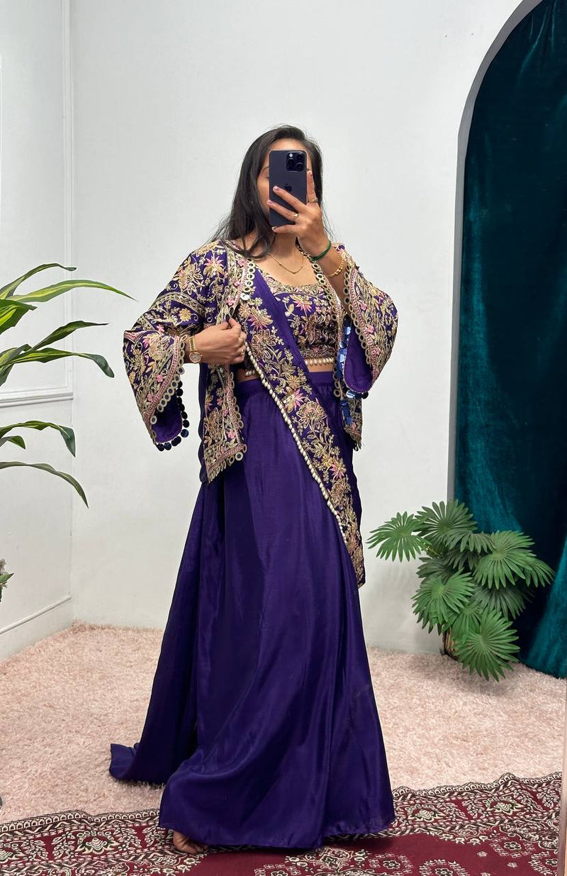 INDO-WESTERN DRAPE SAREE