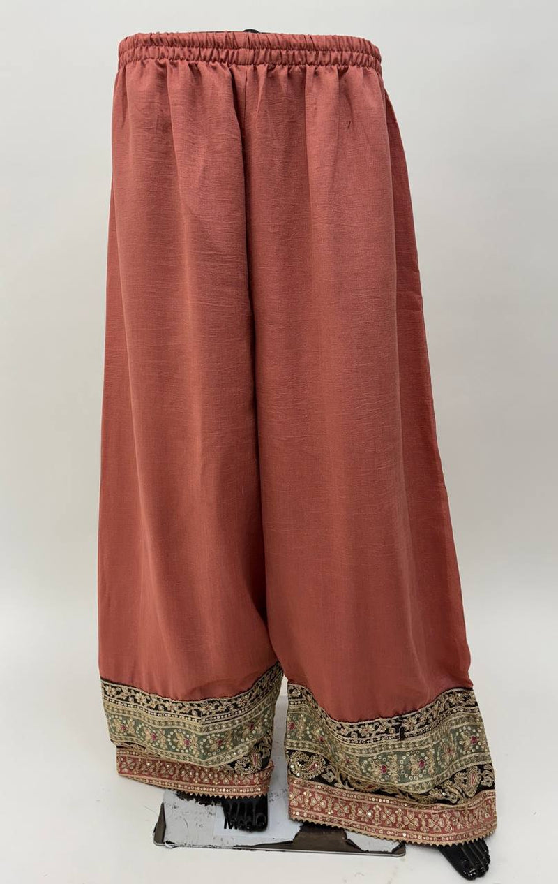 Elegant Chinon Embroidered Suit Set