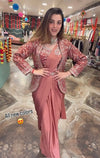 Trendy Indo-Western Ready-to-Wear Saree with Embroidered Koti & Stitched Blouse