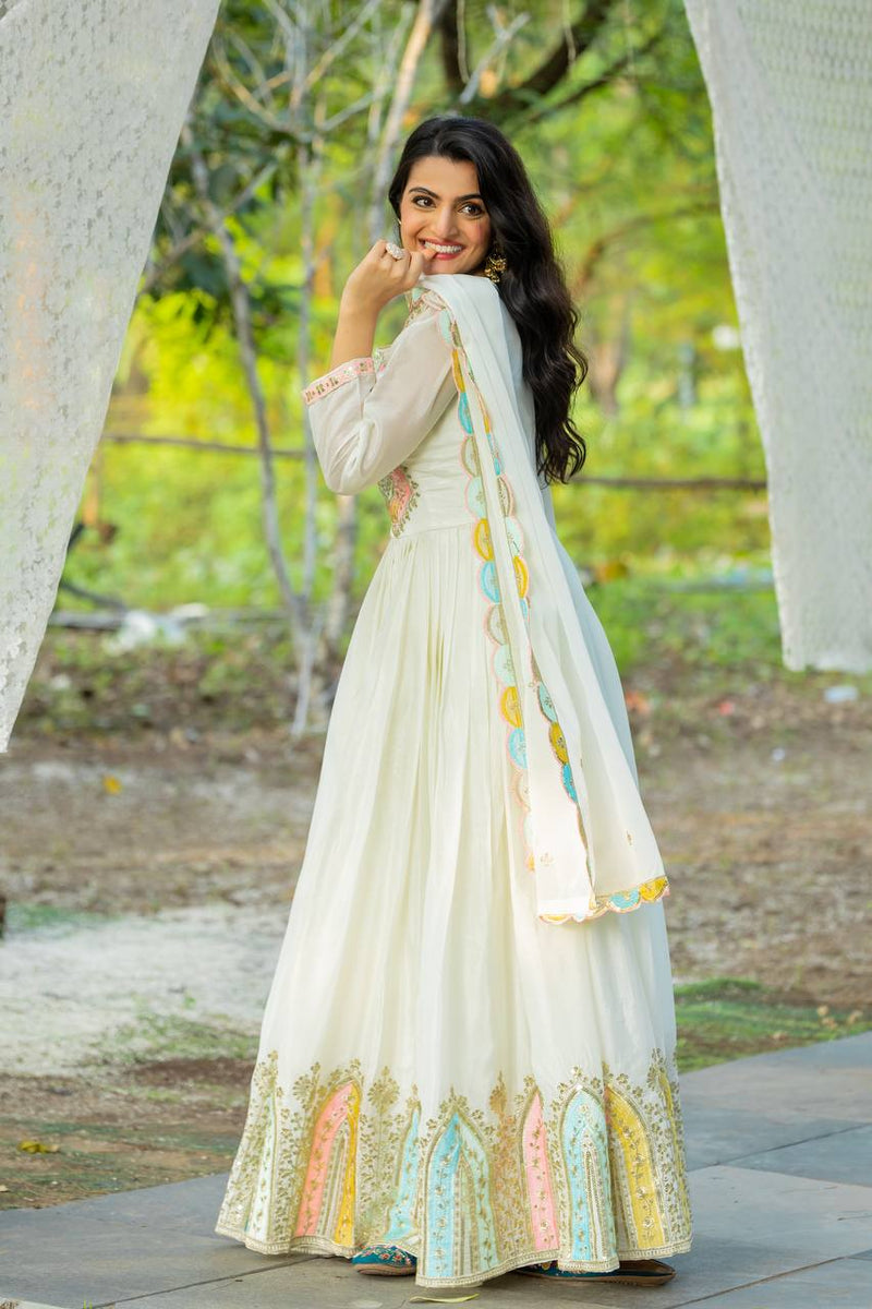 Premium Designer Party Wear Gown with Dupatta