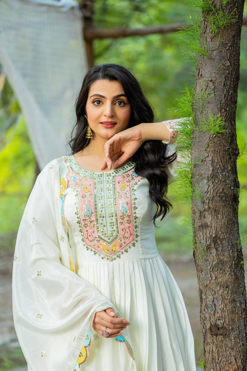 Premium Designer Party Wear Gown with Dupatta