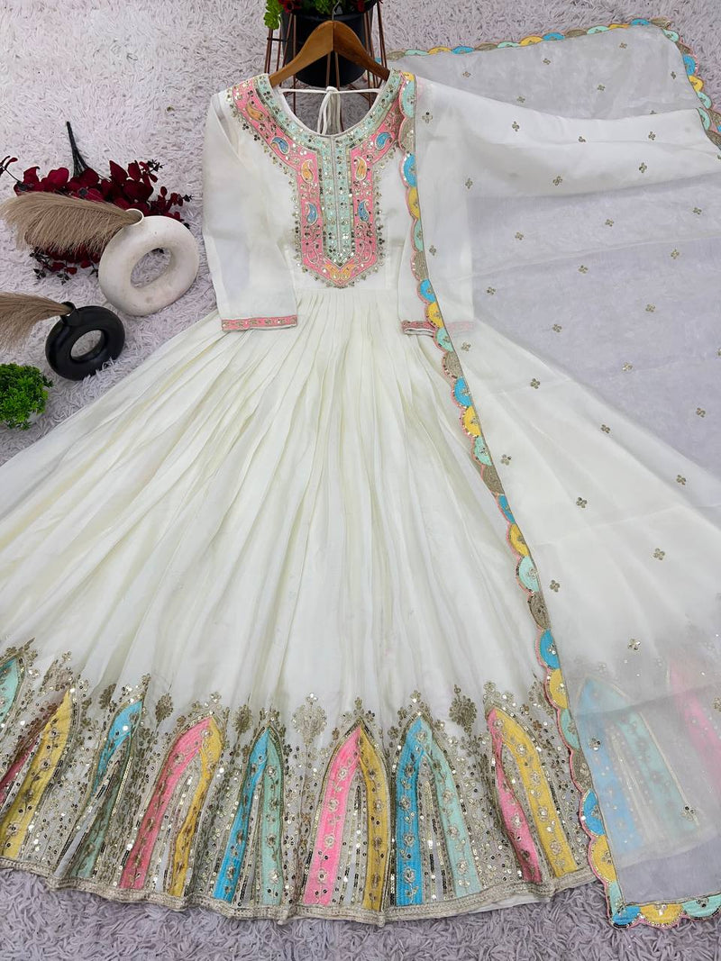 Premium Designer Party Wear Gown with Dupatta