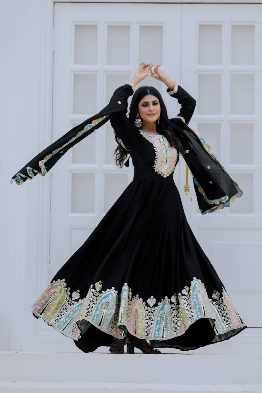 Premium Designer Party Wear Gown with Dupatta
