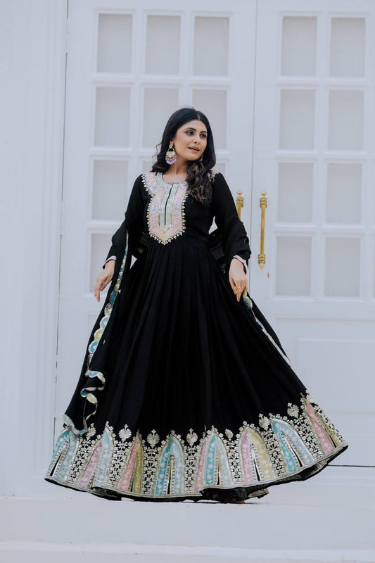 Premium Designer Party Wear Gown with Dupatta