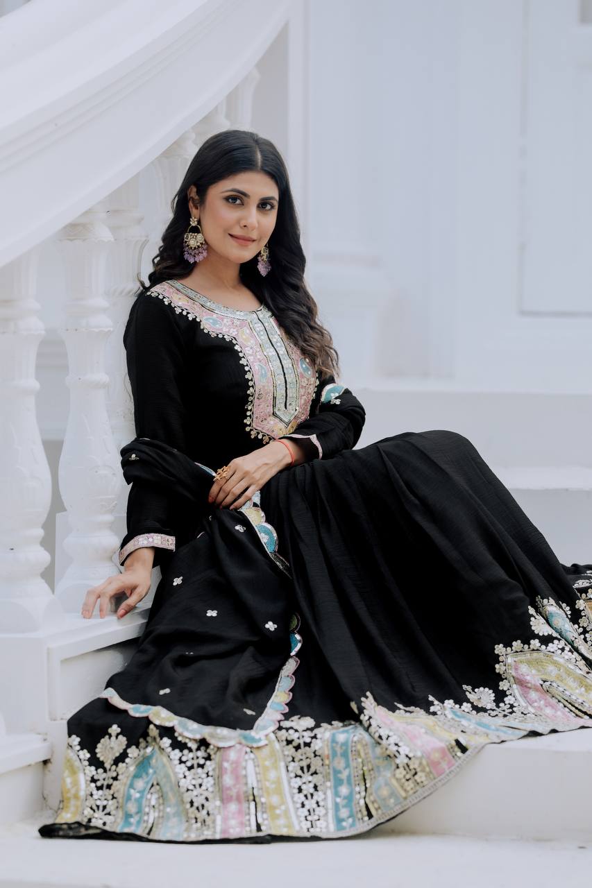 Premium Designer Party Wear Gown with Dupatta