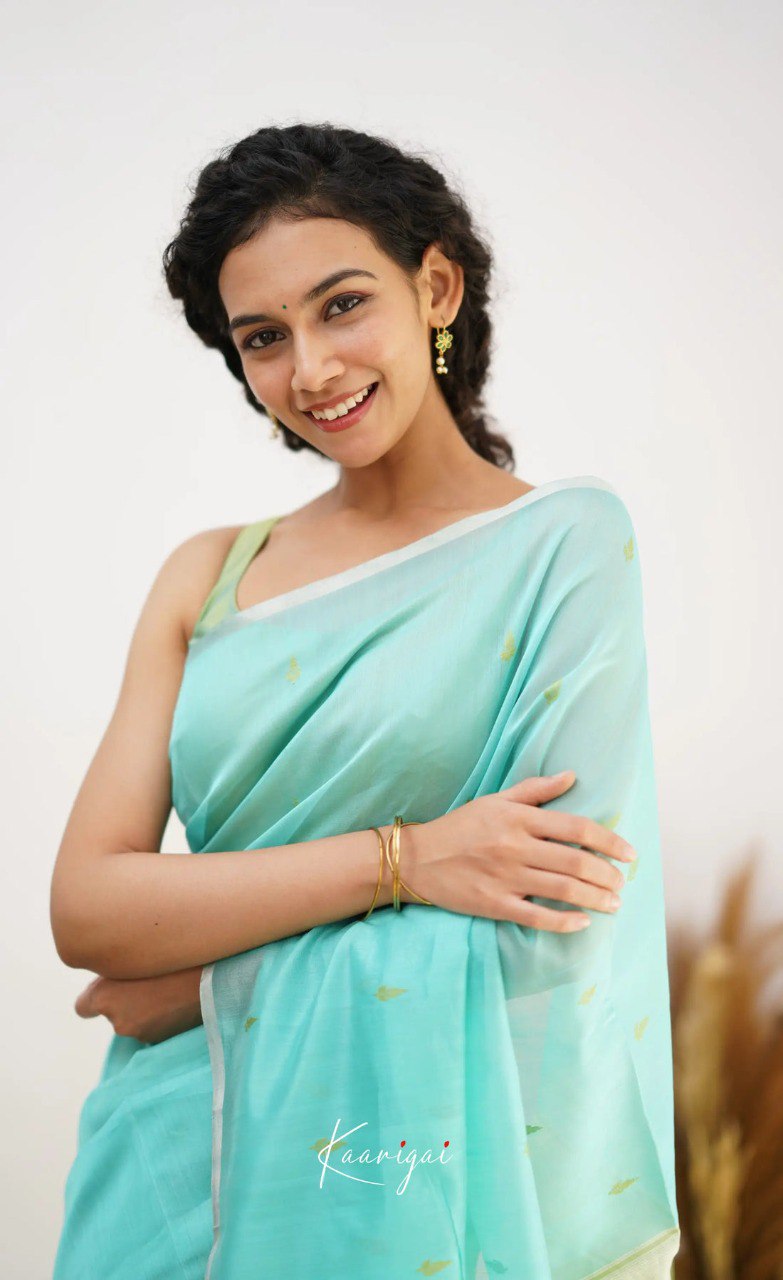 Elegant Contrast Jacquard Lilan Slab Cotton Saree