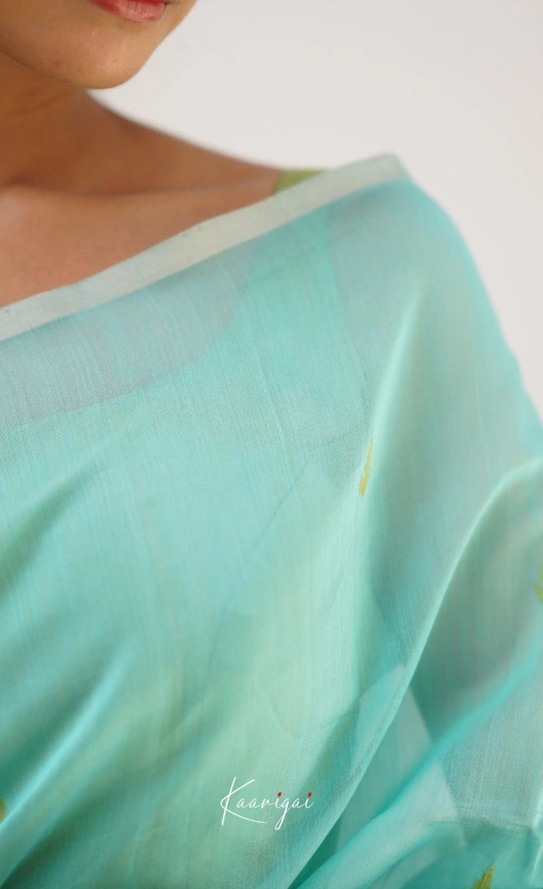 Elegant Contrast Jacquard Lilan Slab Cotton Saree