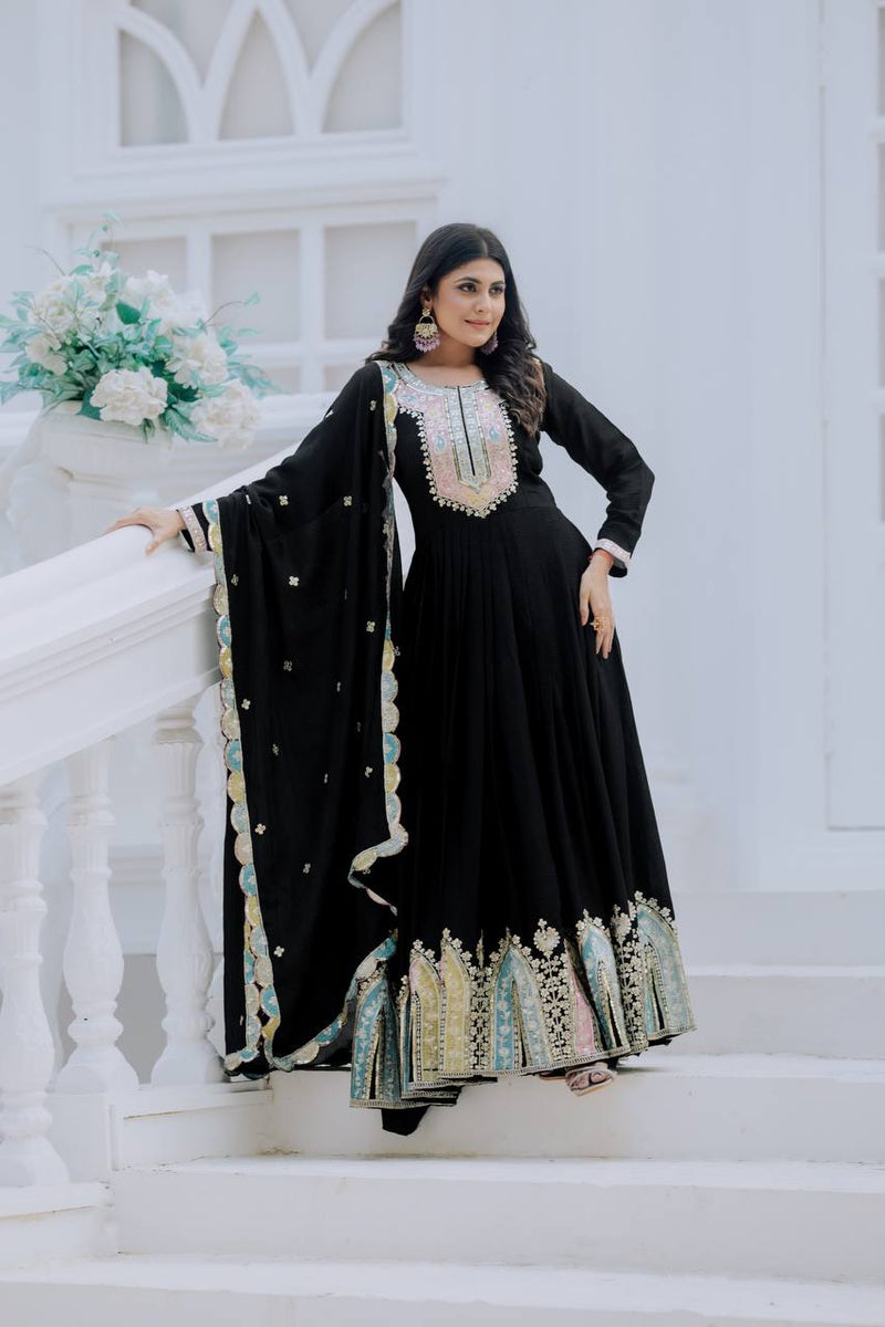 Premium Designer Party Wear Gown with Dupatta
