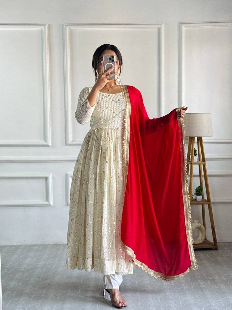NEW DESIGNER PARTY WEAR GOWN SET