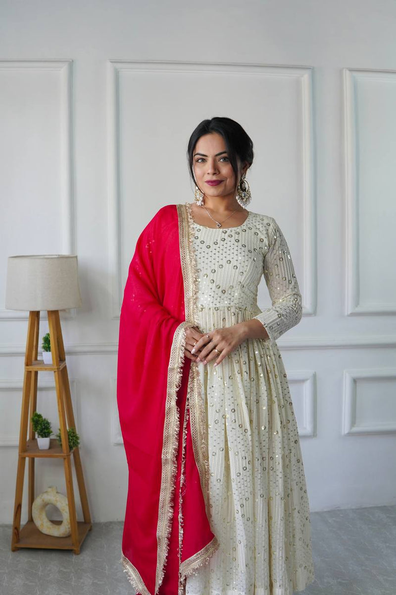 NEW DESIGNER PARTY WEAR GOWN SET