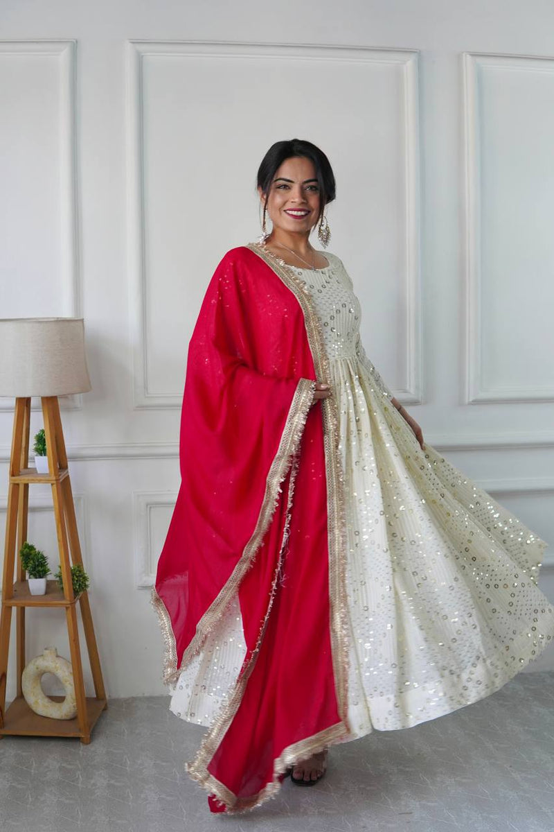 NEW DESIGNER PARTY WEAR GOWN SET