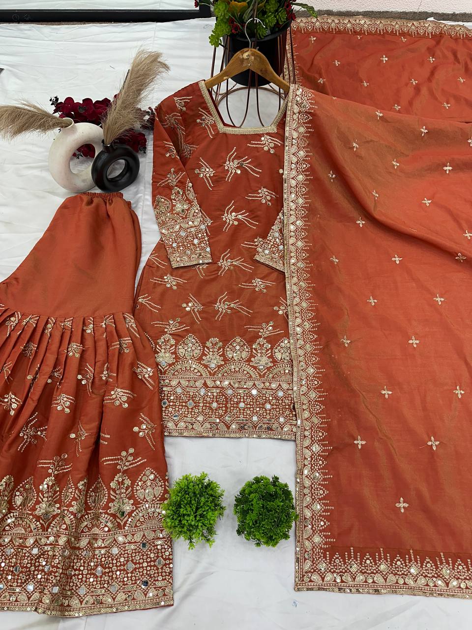 Eid Special Designer Simmer Silk Set