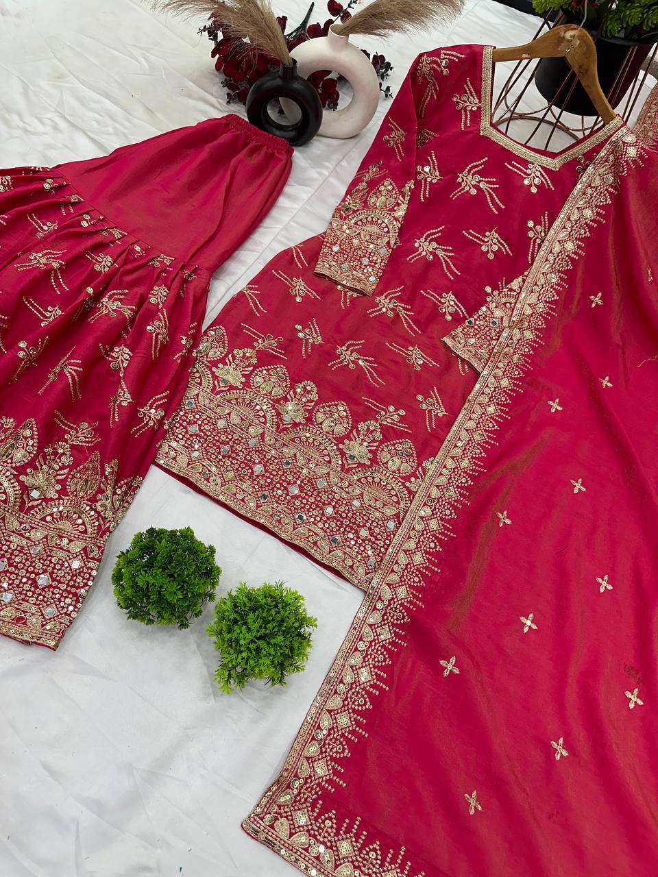 Eid Special Designer Simmer Silk Set