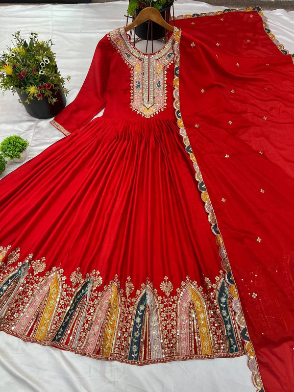 Premium Designer Party Wear Gown with Dupatta